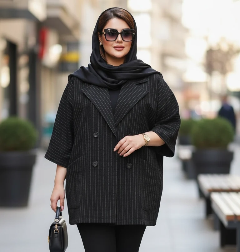 مانتو مشکی کوتاه شانلیا مانتو مشکی کوتاه شانلیا